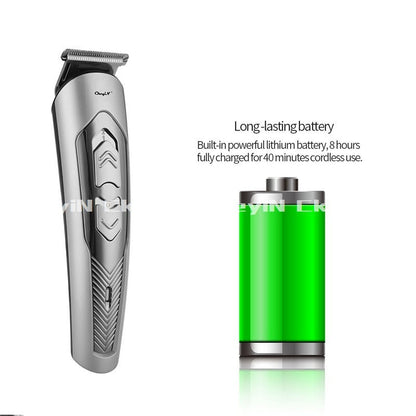Versatile hair trimmer with sharp cutter head, three gear fine-tuning, fast charge, and strong power system for easy styling. A&S Collection