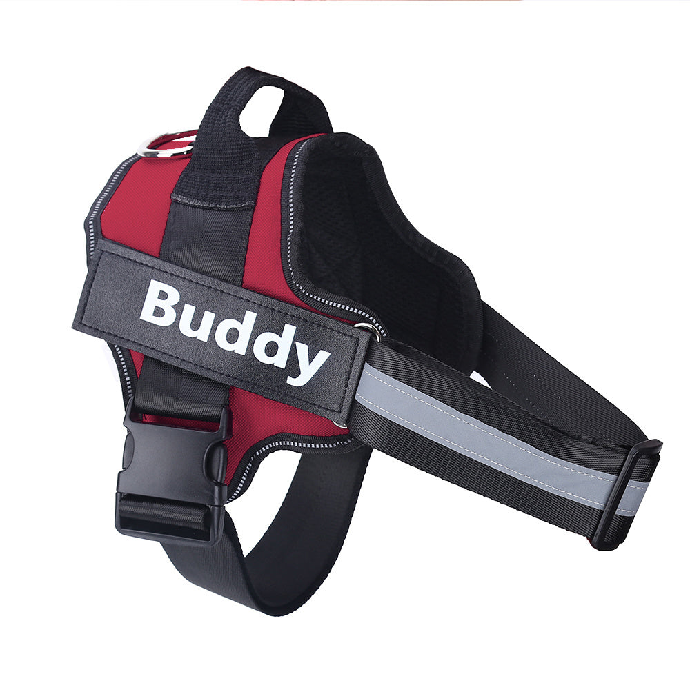 Personalized Dog Harness NO PULL Reflective Breathable Adjustable Pet Harness Vest For Small Large Dog Custom Patch Pet Supplies A&S Collection