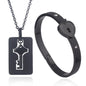 Special Day titanium steel love lock set: matching projection lock bracelet and key necklace for lovers A&S Collection
