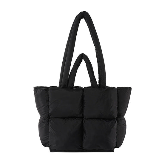 New Tote bag Puffer bag Quilted Bag women's large capacity soft advanced feeling filled cotton bag foreign style all underarm shoulder bag A&S Collection