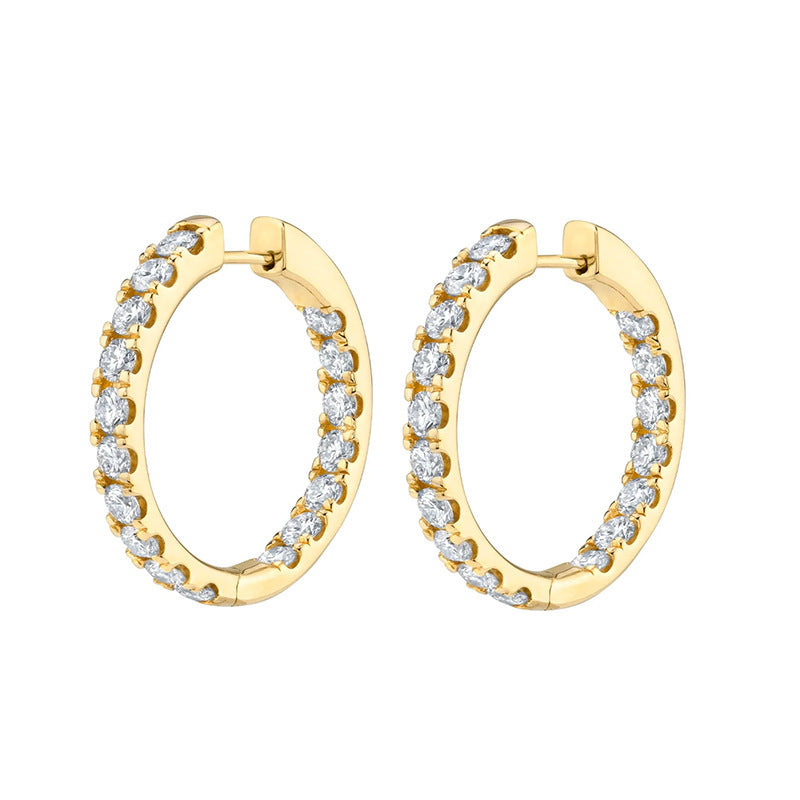 Luxury micro-et zircon ear clip fashion trend exquisite women's wind earrings batch A&S Collection