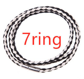 Personalized Mens Braided Genuine Leather Bracelet Stainless Steel Custom Beads Name Charm Bracelet For Men With Family Names A&S Collection