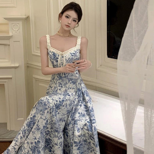Fashion Retro Women Floral Strap Dress A&S Collection