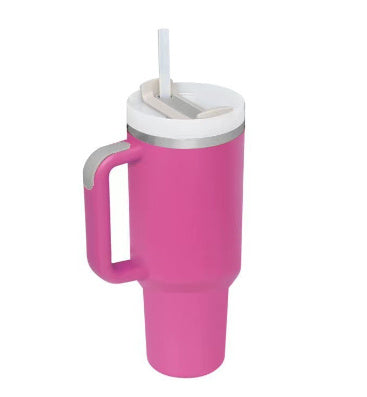 40 Oz Tumbler With Handle Straw Insulated, Stainless Steel Spill Proof Vacuum Coffee Cup Tumbler With Lid Tapered Mug Gifts For Valentine Lover Suitable For Car Gym Office Travel A&S Collection