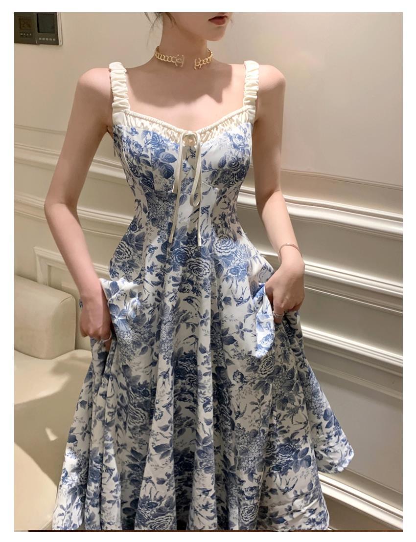 Fashion Retro Women Floral Strap Dress A&S Collection