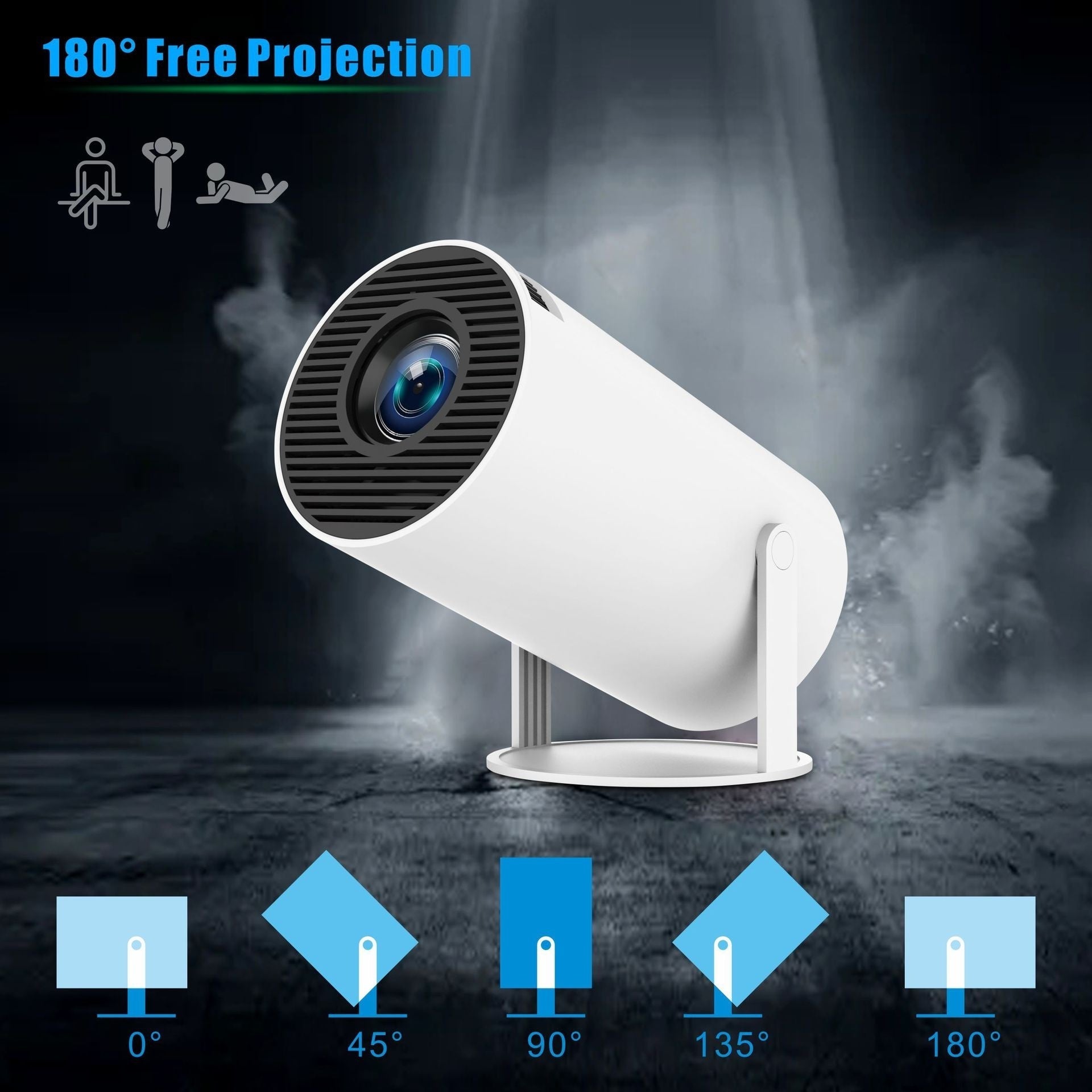 HY300 Pro Projector Home Theater Entertainment Portable Small Projector A&S Collection
