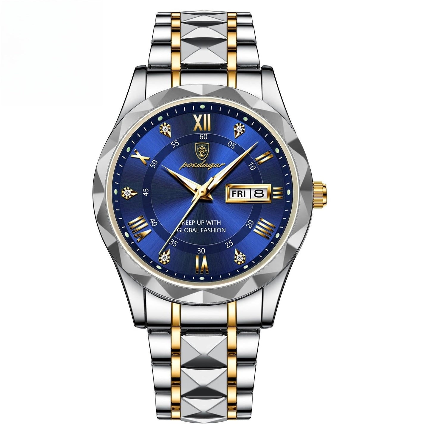 Men's Waterproof Double Calendar Luminous Quartz Watch A&S Collection
