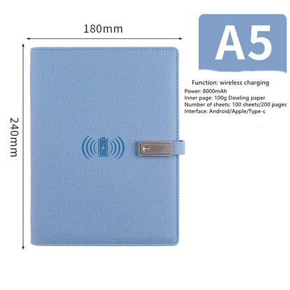 Multifunctional Power Bank Notepad With U Disk Business Suit