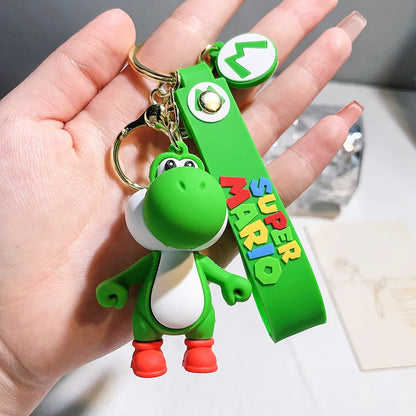 Game Super Mario Bros Keychain Anime Figure Car Decoration Backpack Pendant Accessories Kids Toy Christmas Birthday Gifts