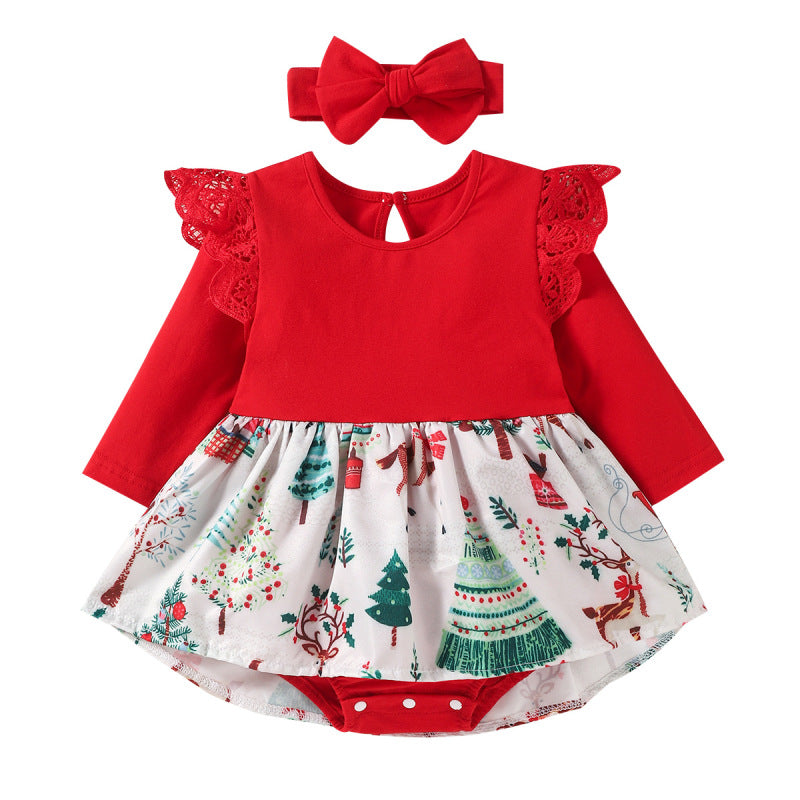 Adorable baby onesie with playful animal prints, perfect for autumn A&S Collection