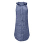 Solid color hooded single breasted medium long cotton-padded vest slim temperament cardigan coat top Hypersku