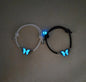 Glow-in-the-Dark Luminous Butterfly Jewelry Set: Stunning Blue Necklace and Bracelet Combo – Perfect Clavicle Chain Choker for Women’s Parties and Gifts" CJ