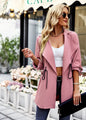 Women's Fashion Temperament Leisure Solid Color Coat Top