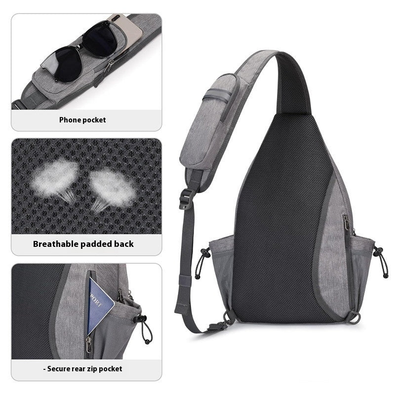 Oxford Cloth Men's And Women's Chest Bag Adult Crossbody Handbag Foldable Large Capacity A&S Collection