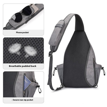 Oxford Cloth Men's And Women's Chest Bag Adult Crossbody Handbag Foldable Large Capacity A&S Collection