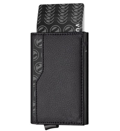 Credit Card Case With Double Id Window Rfid Blocking Automatic Leather Up Wallet A&S Collection