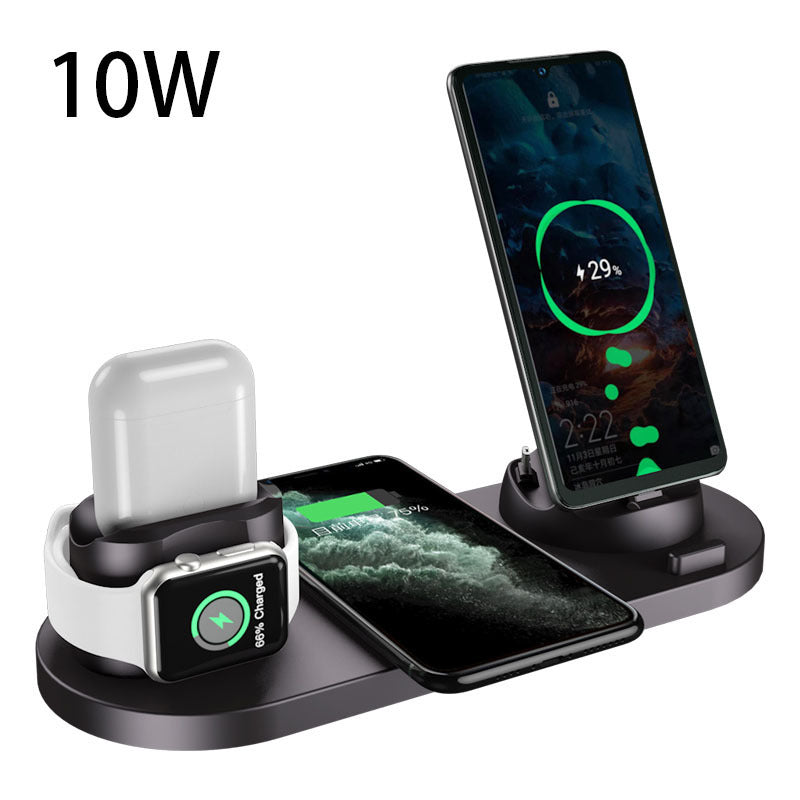 Wireless Charger For IPhone Fast Charger For Phone Fast Charging Pad For Phone Watch 6 In 1 Charging Dock Station A&S Collection