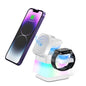 4-in-1 Rotatable Magnetic Wireless Charger Stand with Colorful Lighting | Fast Charging Dock for iPhone 15/14/13/12/Pro Max & Accessories CJ