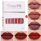 6 Boxes Of Matte Non-stick Cup Waterproof Lipstick Long Lasting Lip Gloss A&S Collection