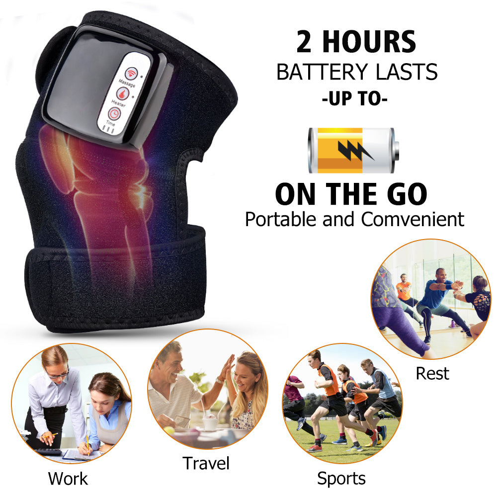 Electric Infrared Heating Knee Massager Wrap Elbow Joint Support Vibration Therapy Physiotherapy Machine Pain Relief Massageador A&S Collection