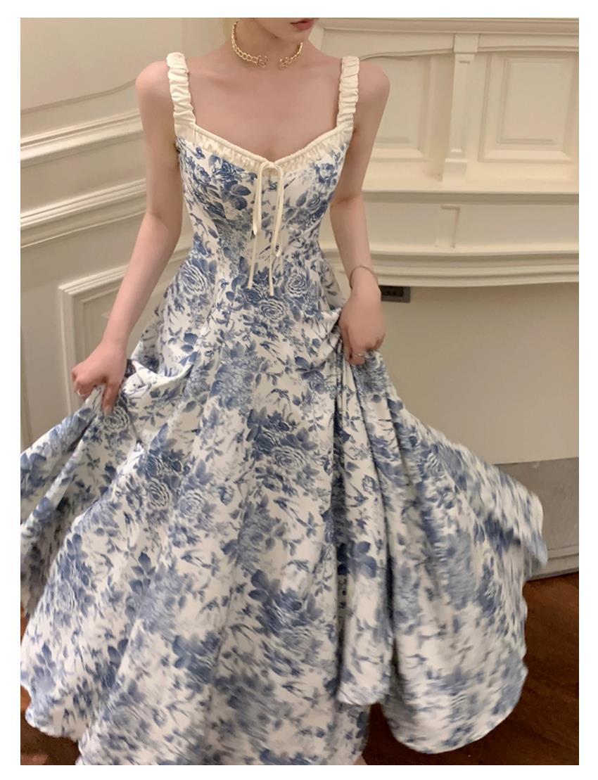 Fashion Retro Women Floral Strap Dress A&S Collection