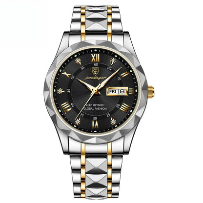 Men's Waterproof Double Calendar Luminous Quartz Watch A&S Collection