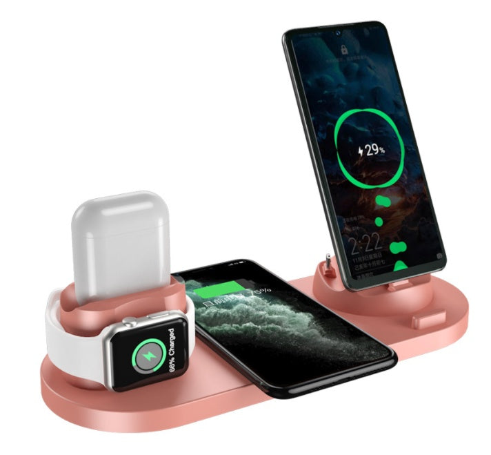 Wireless Charger For IPhone Fast Charger For Phone Fast Charging Pad For Phone Watch 6 In 1 Charging Dock Station A&S Collection