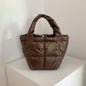 PU soft puffer bag for women: large capacity, autumn/winter, new commuter handbag, padded cloud design. A&S Collection