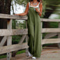 Women's Sleeveless Jumpsuit With Pockets And Adjustable Shoulder Strap Fashion Loose Wide Leg Straight Overalls Summer Beach Trousers A&S Collection