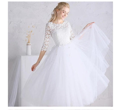 Spring new women's party ladies small  sleeves popular white dress summer dress A&S Collection