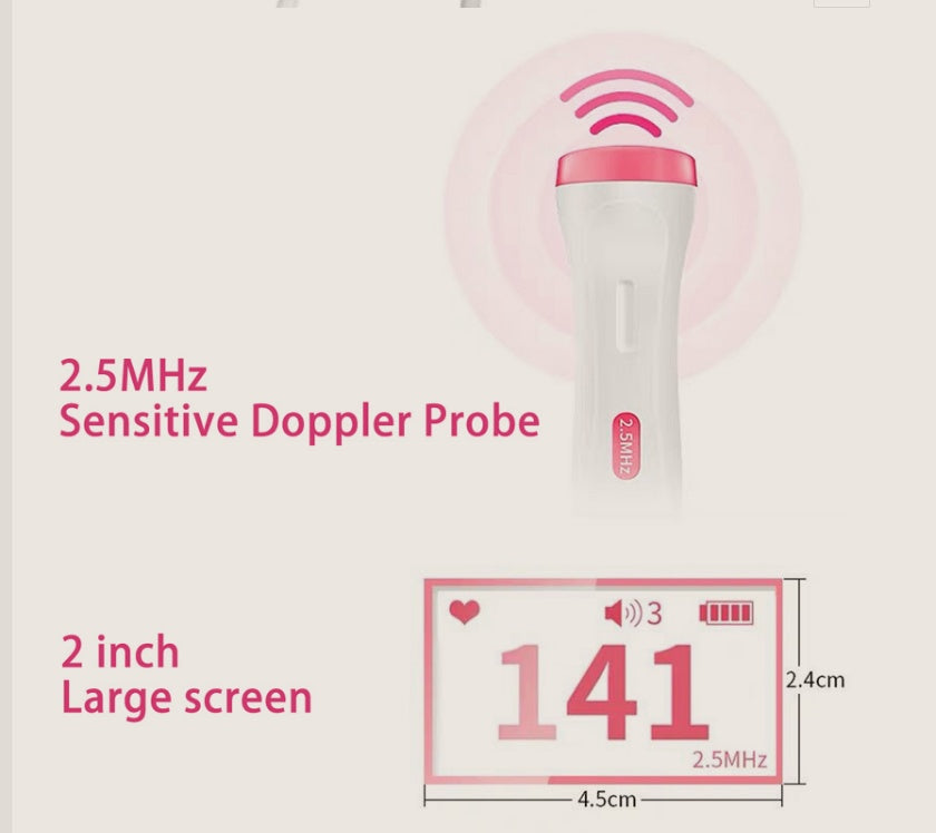 Fetal Heart Rate Monitor Home Pregnancy Baby Fetal Sound Heart Rate Detector A&S Collection