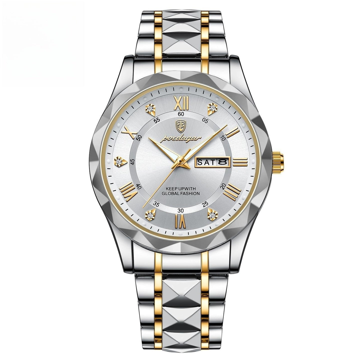 Men's Waterproof Double Calendar Luminous Quartz Watch A&S Collection