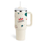 40 Oz Tumbler With Handle Straw Insulated, Stainless Steel Spill Proof Vacuum Coffee Cup Tumbler With Lid Tapered Mug Gifts For Valentine Lover Suitable For Car Gym Office Travel A&S Collection