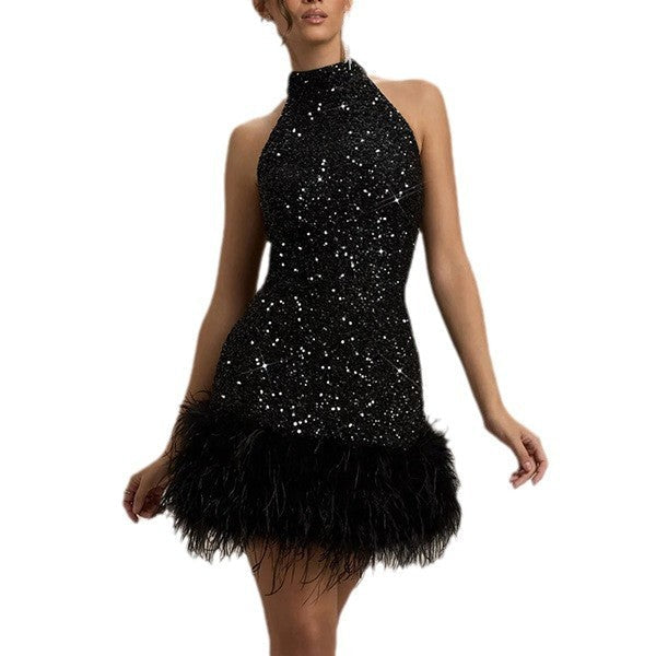 Shiny Slim Sleeveless Dresses - Buy Now CJ
