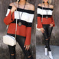 Elegant slim knit pullover: sexy line neck design, perfect for chic style. A&S Collection