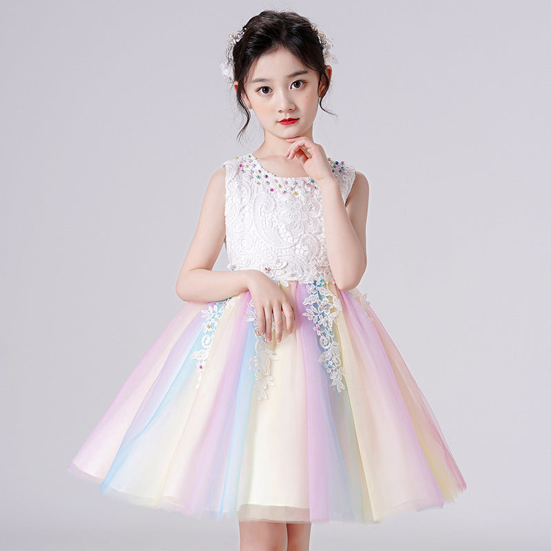 Elegant white lace dress with floral embroidery, perfect for special occasions A&S Collection