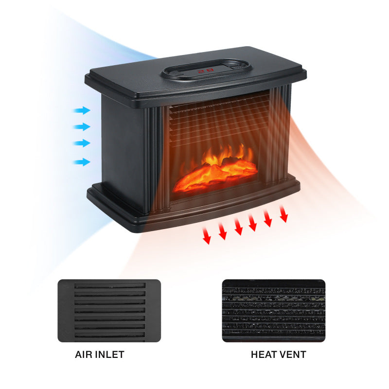 Realistic flame electric fireplace heater for cozy, stylish warmth. A&S Collection