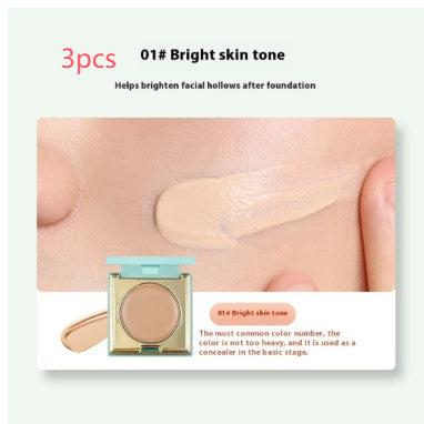 Soft And Balanced Durable Waterproof And Sweatproof Smear-proof Makeup Concealer With Powder Puff A&S Collection
