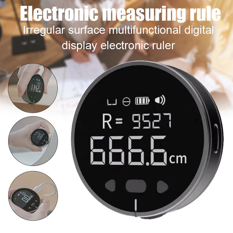 LCD Distance Measuring Instrument Electronic Measuring Ruler Tape Measure High Definition Digital LCD High Precision Electronic Measuring Ruler Tool A&S Collection