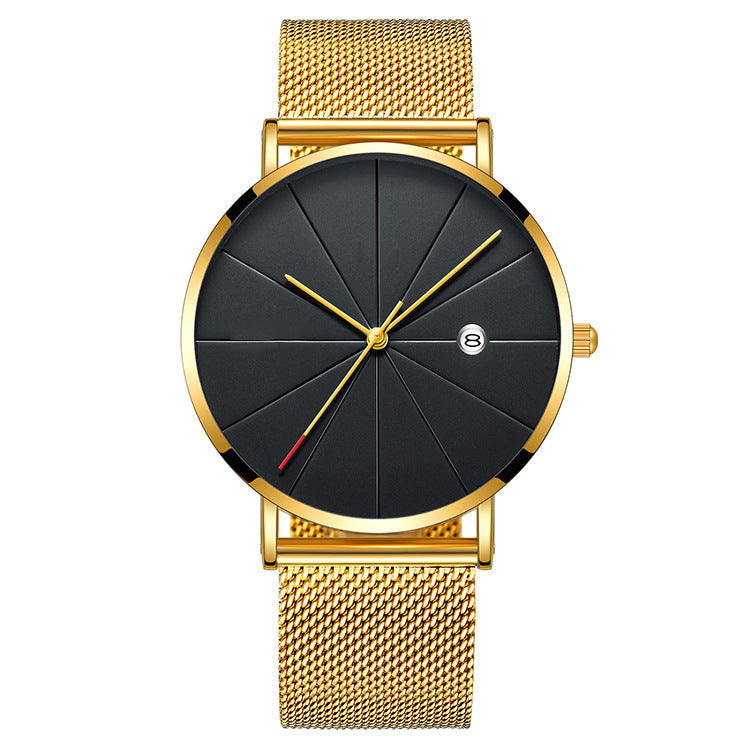 Creative Waterproof Quartz Watch for Men: Simple Calendar Design A&S Collection