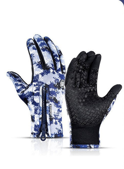 Winter Gloves Touch Screen Riding Motorcycle Sliding Waterproof Sports Gloves With Fleece A&S Collection