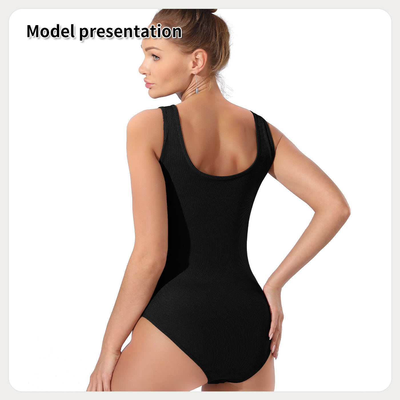 Women's Fashion Simple Solid Color Bodysuit A&S Collection