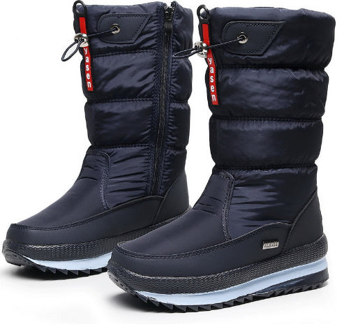 Winter New Plus Velvet Thick Cotton Shoes Thermal Middle Tube Waterproof Non-slip Boots A&S Collection