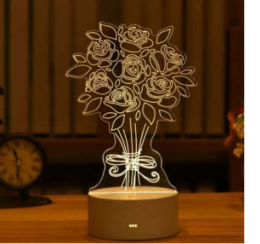 3D Lamp Acrylic USB LED Night Lights Neon Sign Lamp Xmas Home Decorations For Room Decor Valentines Day Gifts A&S Collection