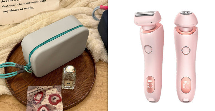 2 In 1 Hair Removal Epilator USB Rechargeable Trimmer Women Body Razor Face Leg Armpit Bikini Hand Pubic Shaver Hair Remover A&S Collection