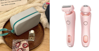 2 In 1 Hair Removal Epilator USB Rechargeable Trimmer Women Body Razor Face Leg Armpit Bikini Hand Pubic Shaver Hair Remover A&S Collection