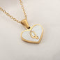 26 Letter Heart-shaped Necklace White Shell Love Clavicle Chain Fashion Personalized Necklace For Women Jewelry Valentine's Day A&S Collection