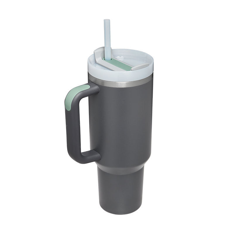 40 Oz Tumbler With Handle Straw Insulated, Stainless Steel Spill Proof Vacuum Coffee Cup Tumbler With Lid Tapered Mug Gifts For Valentine Lover Suitable For Car Gym Office Travel A&S Collection