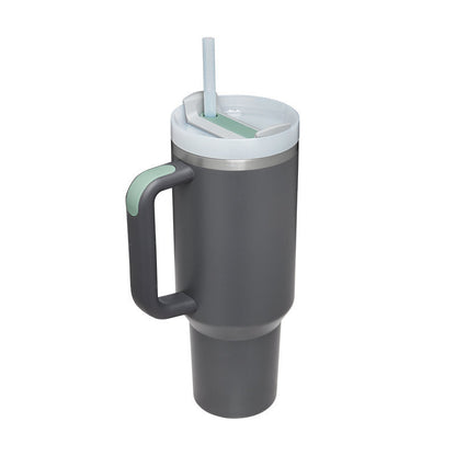 40 Oz Tumbler With Handle Straw Insulated, Stainless Steel Spill Proof Vacuum Coffee Cup Tumbler With Lid Tapered Mug Gifts For Valentine Lover Suitable For Car Gym Office Travel A&S Collection