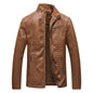 Men's new winter cashmere thick warm leather jacket PU leather jacket A&S Collection
